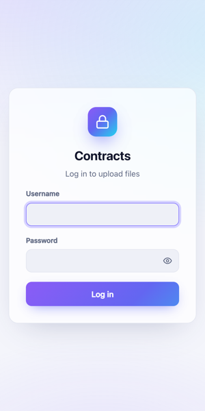 Upload page on a phone